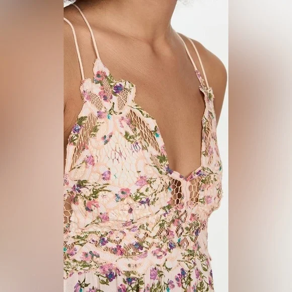 Free People Women's Adella Printed Mini Slip Dress large​​​ - Picture 5 of 15
